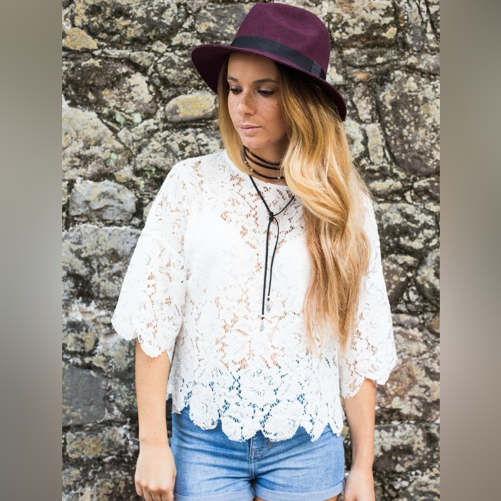 White lace top